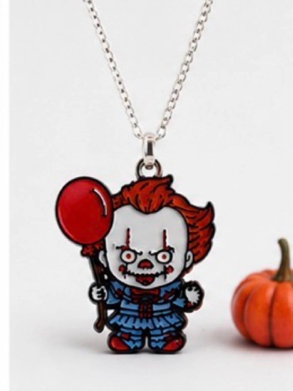 Pennywise Chibi Red Balloon Pendant Necklace Red & Blue New